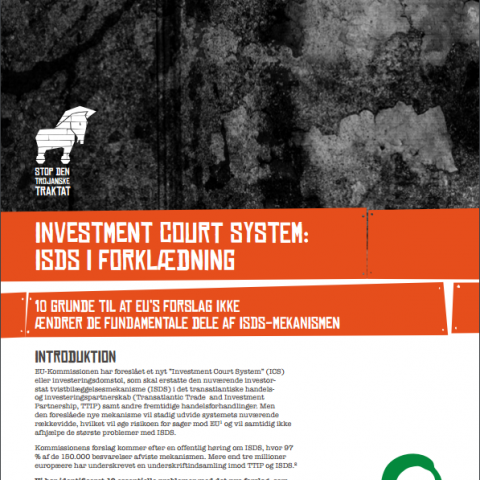 Investment Court System – ISDS i forklædning
